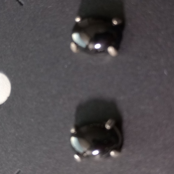 925 Sterling Silver Jewelry - Black Onyx Stone Stud Earrings